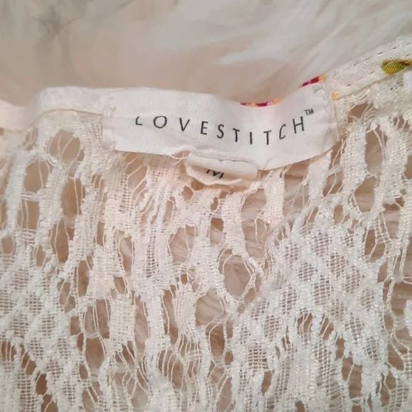 Lovestitch Beige Floral Lace Back Maxi Dress - Picture 6 of 7